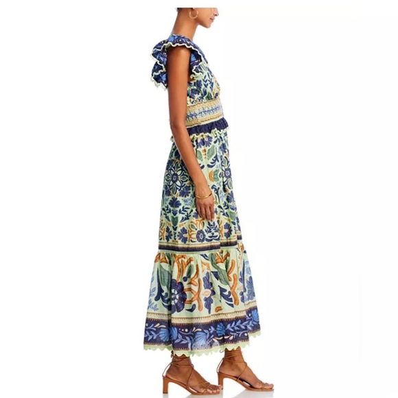 New FARM Rio Ocean Tapestry Maxi Dress Sz: Small $325 - Picture 3 of 10